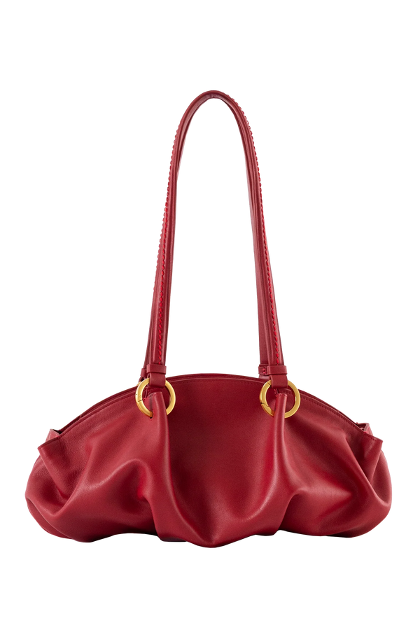 07:07 PM NEW Shoulder Bag Merlot Red Esthera US