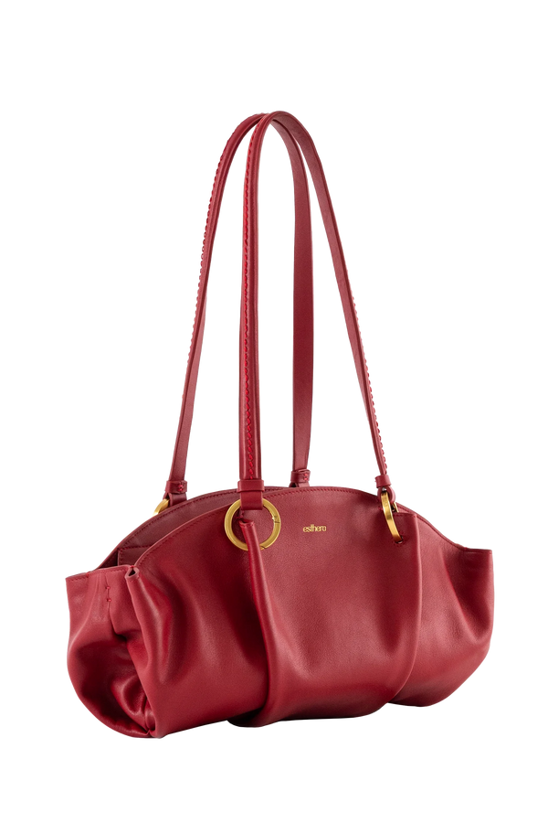 07:07 PM NEW Shoulder Bag Merlot Red Esthera US