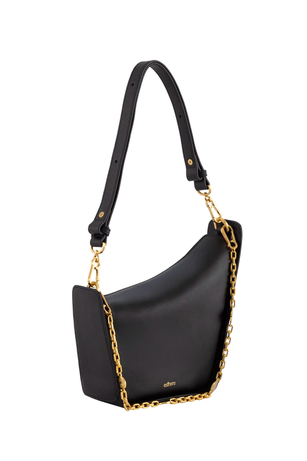 10 AM MEDIUM Shoulder Bag Black Esthera US