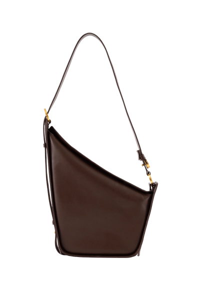 10 AM MAXI Shoulder Bag Coffee Brown Esthera US