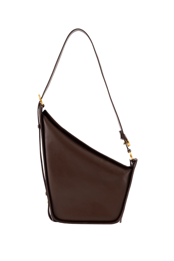 10 AM MAXI Shoulder Bag Coffee Brown Esthera US