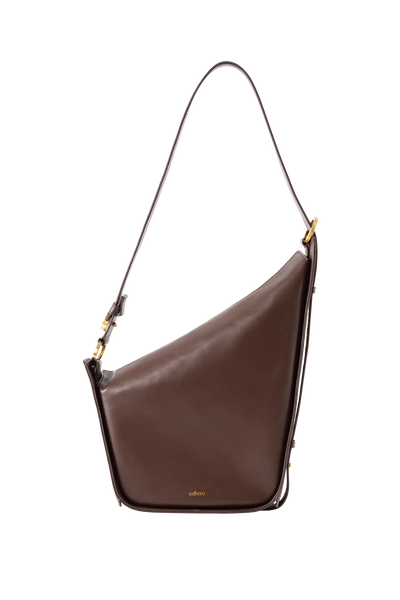 10 AM MAXI Shoulder Bag Coffee Brown Esthera US