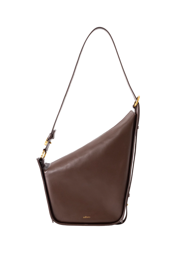 10 AM MAXI Shoulder Bag Coffee Brown Esthera US
