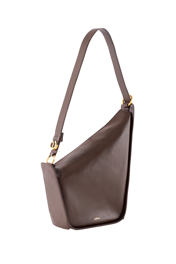 10 AM MAXI Shoulder Bag Coffee Brown Esthera US