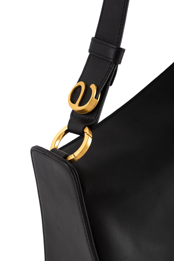 10 AM MAXI Shoulder Bag Black Esthera US