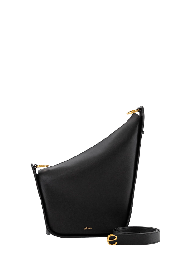 10 AM MAXI Shoulder Bag Black Esthera US
