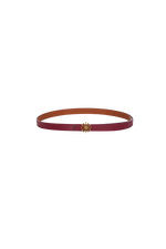 12AM REVERSIBLE BELT 20MM Burgundy + Caramel Esthera US