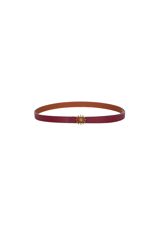 12AM REVERSIBLE BELT 20MM Burgundy + Caramel Esthera US