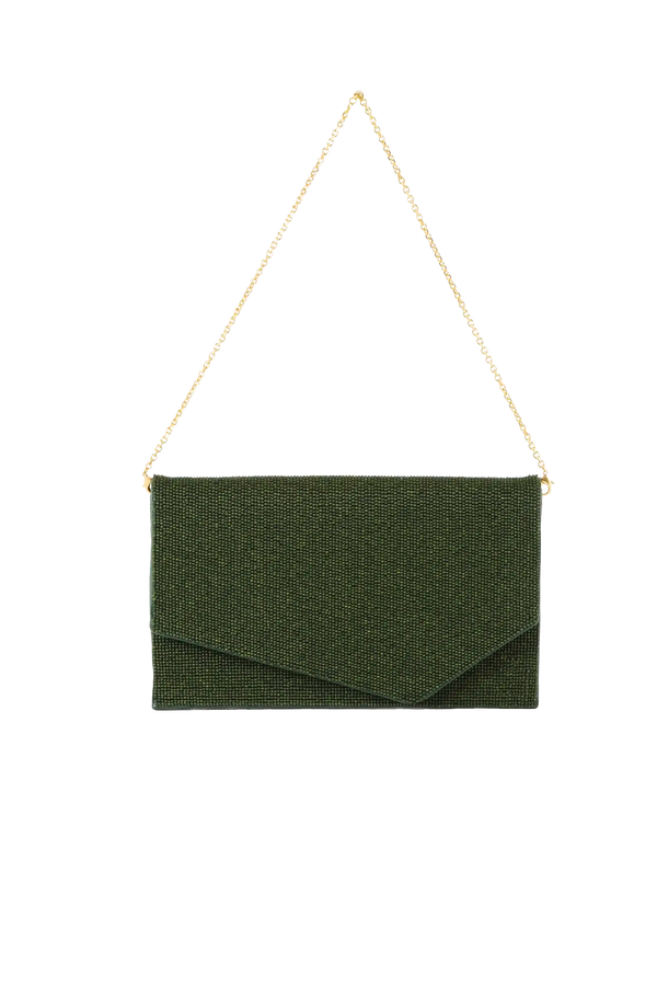 1AM beads green envelope bag Esthera US
