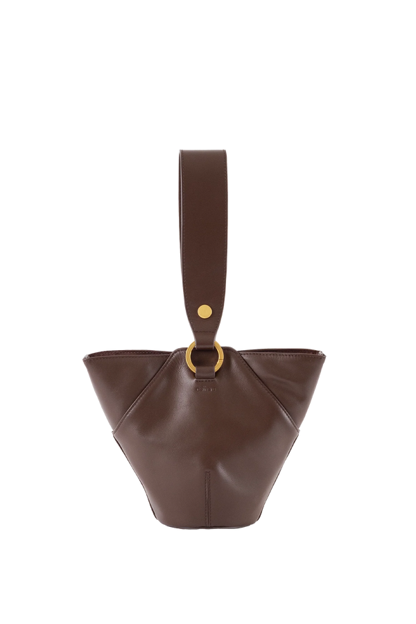 9 PM Handbag Coffee Brown Esthera US