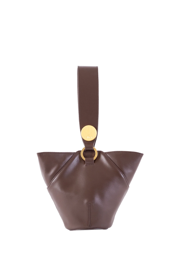 9 PM Handbag Coffee Brown Esthera US