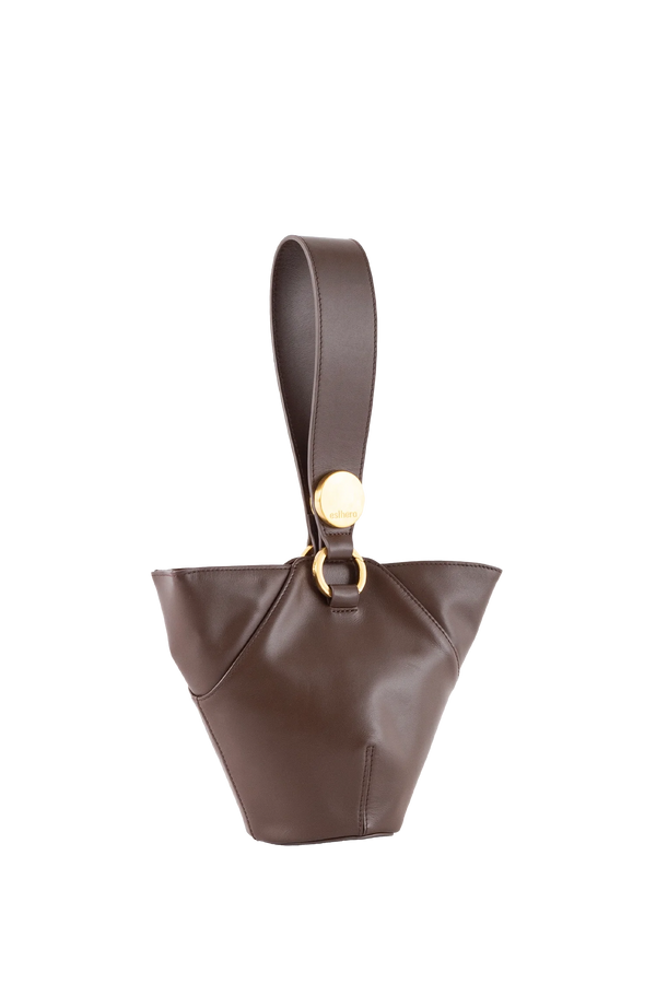 9 PM Handbag Coffee Brown Esthera US