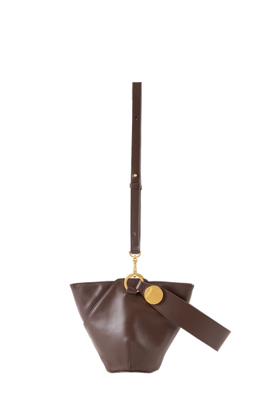 9 PM Handbag Coffee Brown Esthera US