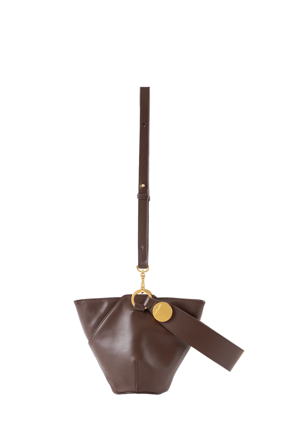 9 PM Handbag Coffee Brown Esthera US