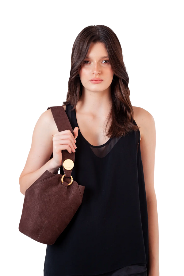9PM maxi suede bag Esthera US