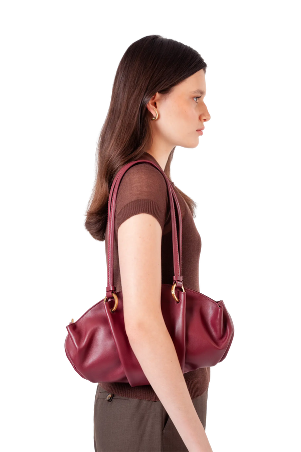 07:07PM burgundy shoulder bag Esthera US