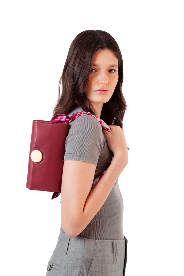 12AM baguette burgundy bag Esthera US