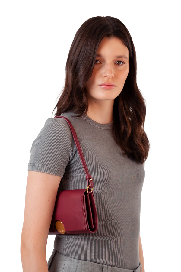 12AM baguette burgundy bag Esthera US
