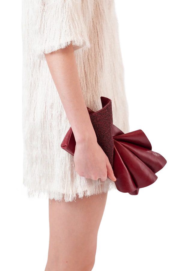 Midnight bloom burgundy clutch Esthera US