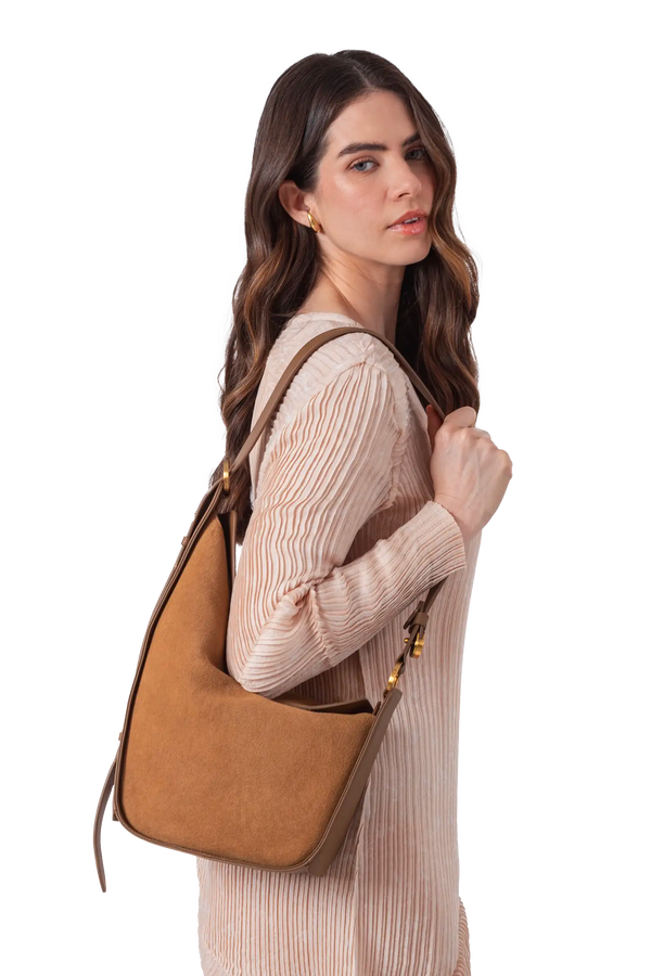10 AM MAXI Shoulder Bag Caramel Esthera US