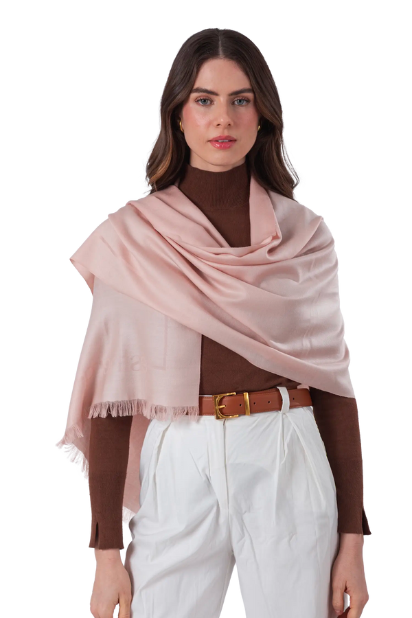 WOOL SCARF Light Pink Esthera US