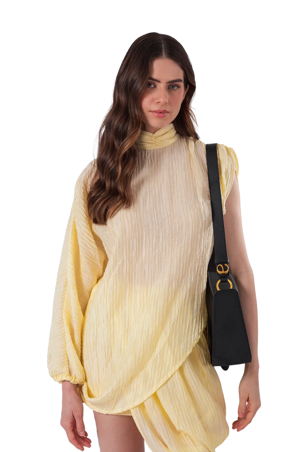 10 AM MAXI Shoulder Bag Black Esthera US