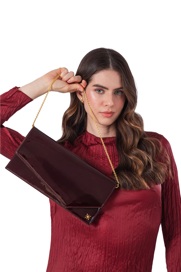 1AM ENVELOPE BAG BURGUNDY Esthera US