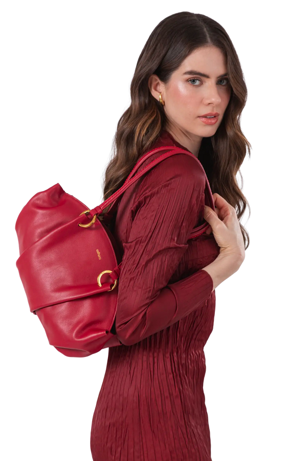 07:07 PM NEW Shoulder Bag Merlot Red Esthera US
