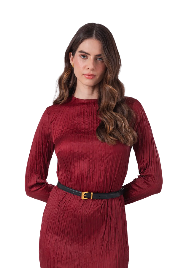 CUBE GOLD-BUCKLE BELT 20MM BLACK Esthera US