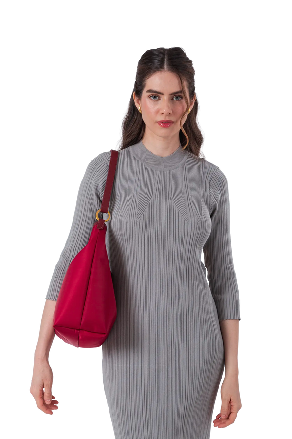 RIDER Shoulder bag Merlot Red Esthera US