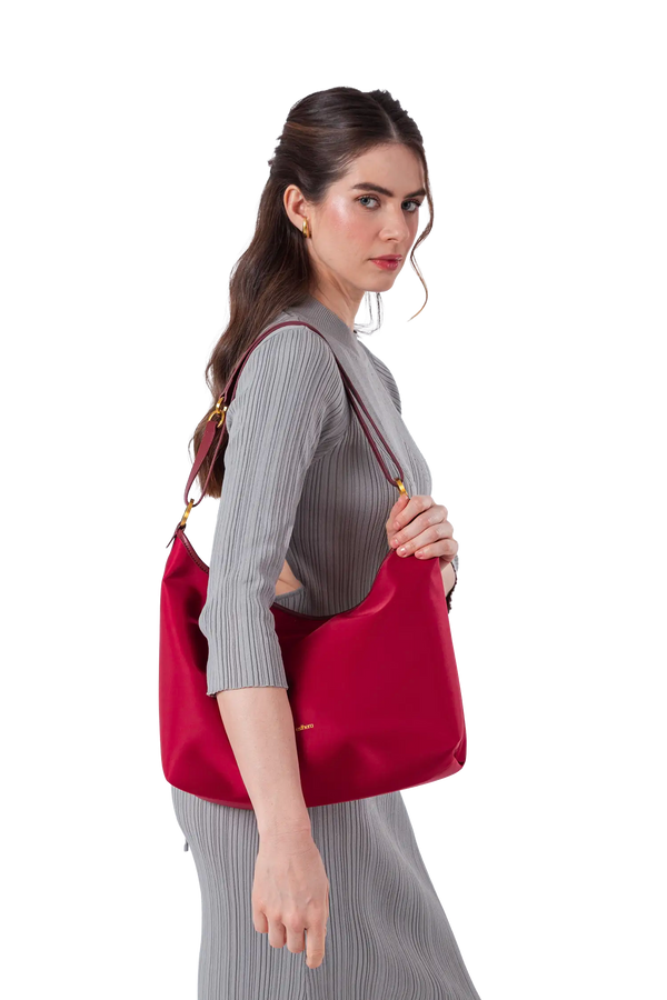 RIDER Shoulder bag Merlot Red Esthera US
