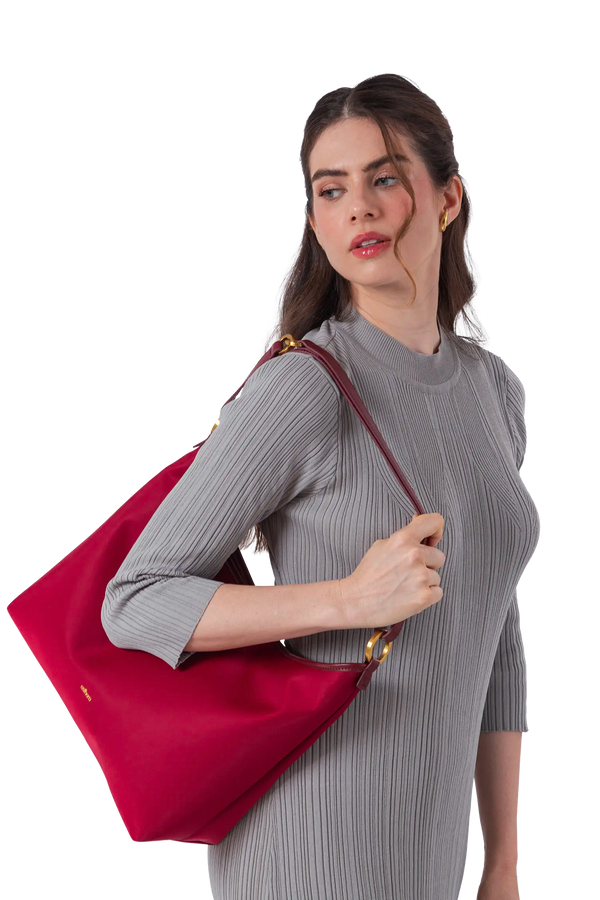 RIDER Shoulder bag Merlot Red Esthera US