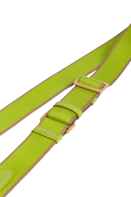 Webbing Strap Lemon Green with Gold