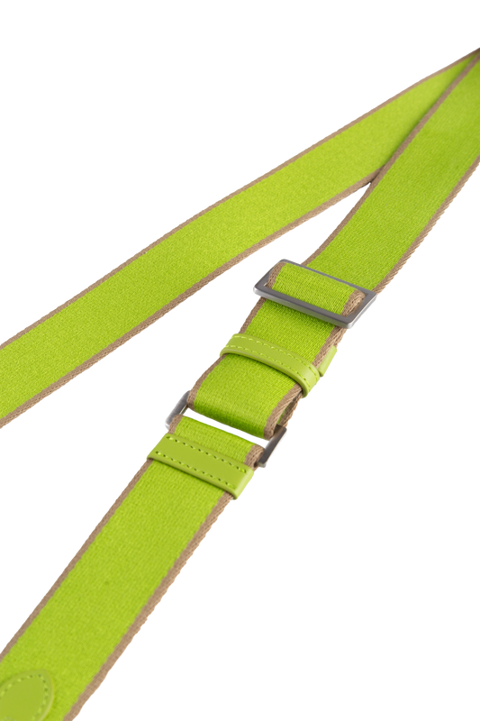 Webbing Strap Lemon Green with Silver