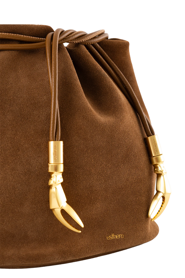 CRAB POUCH Shoulder Bag Caramel Esthera US
