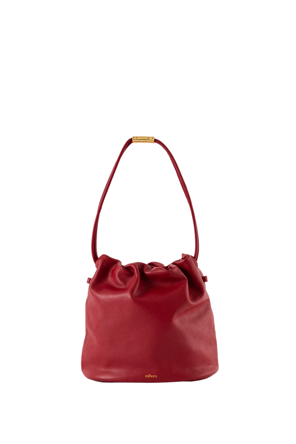CRAB POUCH Shoulder Bag Merlot Red Esthera US
