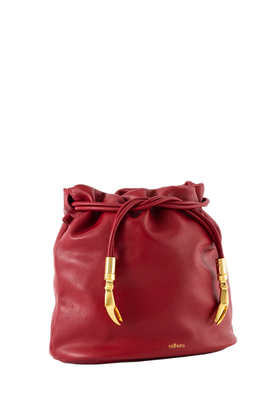 CRAB POUCH Shoulder Bag Merlot Red Esthera US