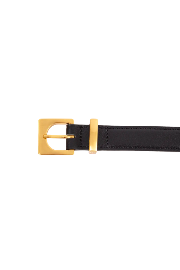 CUBE GOLD-BUCKLE BELT 20MM BLACK Esthera US