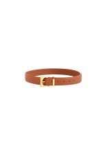 CUBE GOLD-BUCKLE BELT 35MM  Caramel Esthera US