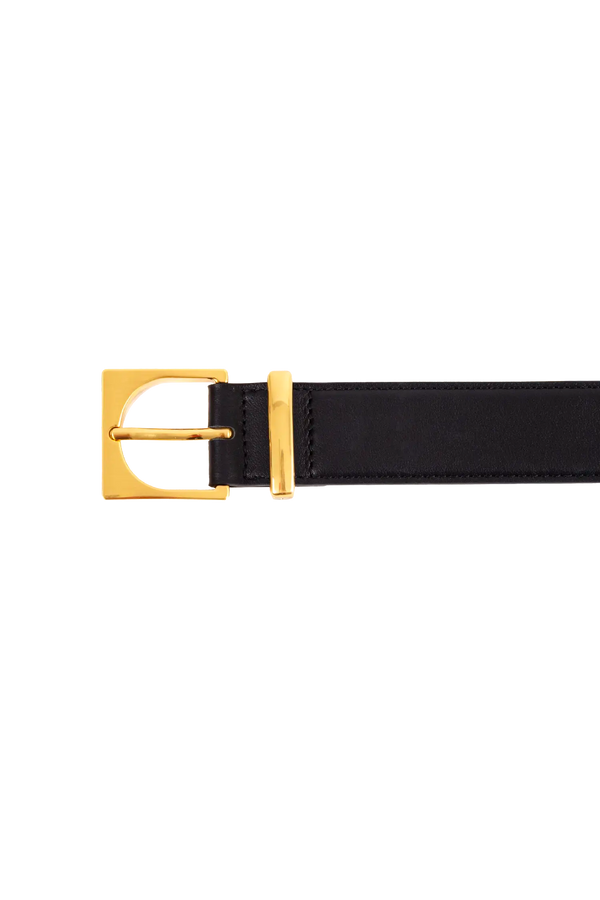CUBE GOLD-BUCKLE BELT 35MM Black Esthera US
