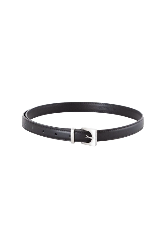 CUBE SILVER-BUCKLE BELT 20MM BLACK Esthera US