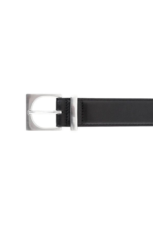 CUBE SILVER-BUCKLE BELT 35MM Black Esthera US
