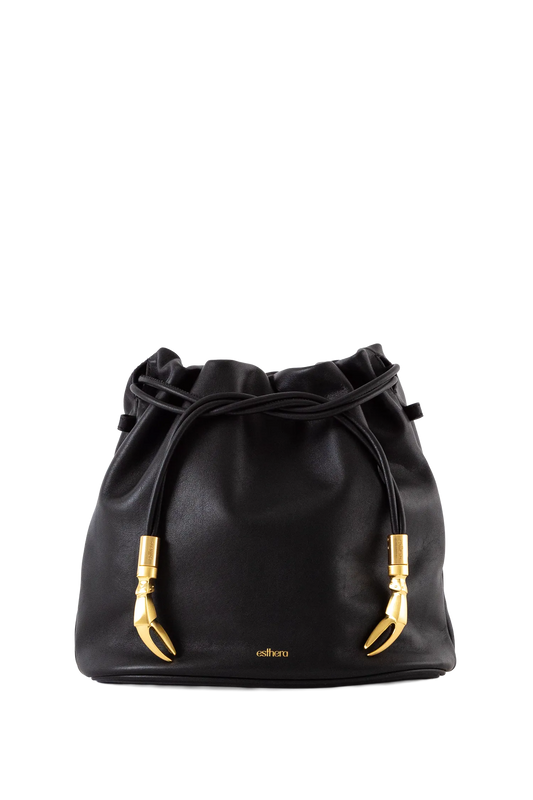 CRAB POUCH Shoulder Bag Black Esthera US