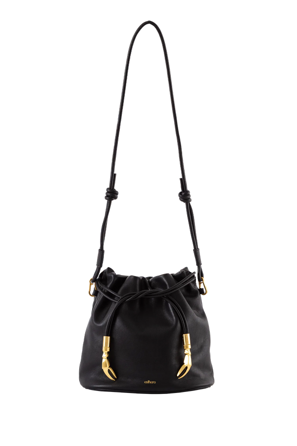 CRAB POUCH Shoulder Bag Black Esthera US