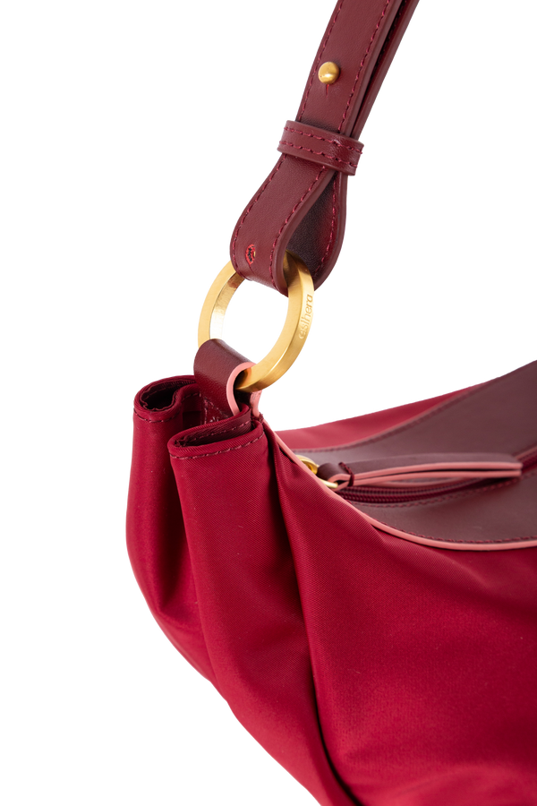 LUNA Shoulder bag Merlot Red Esthera US