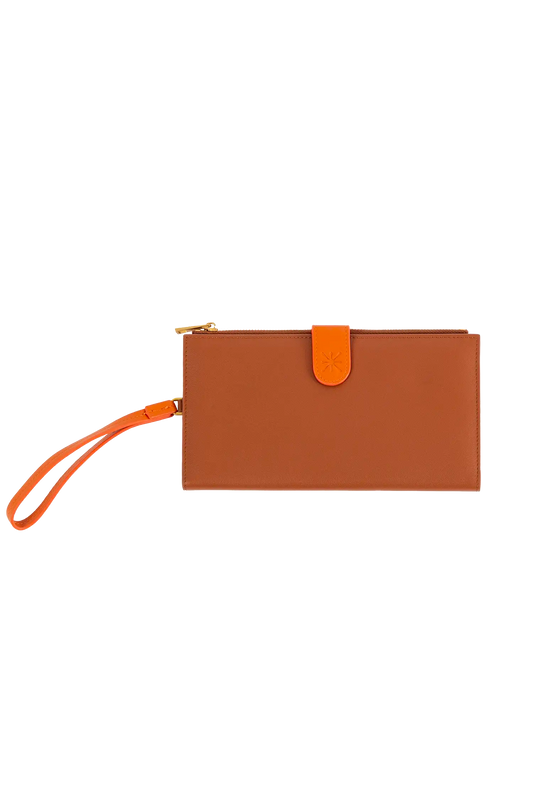 PASSPORT HOLDER Caramel + Orange Esthera US