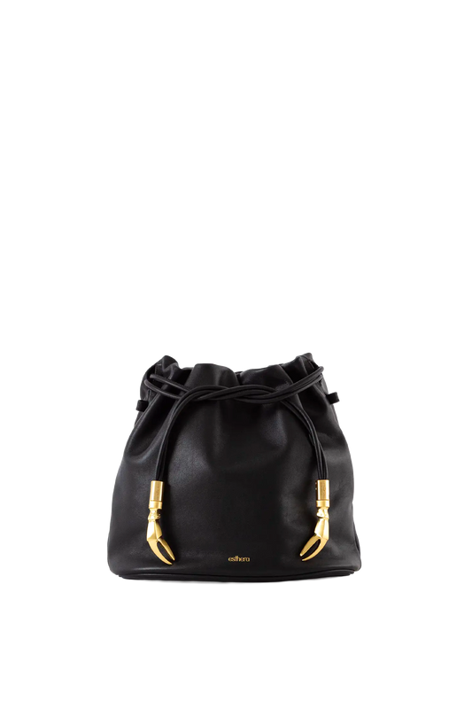 CRAB POUCH Shoulder Bag Black Esthera US