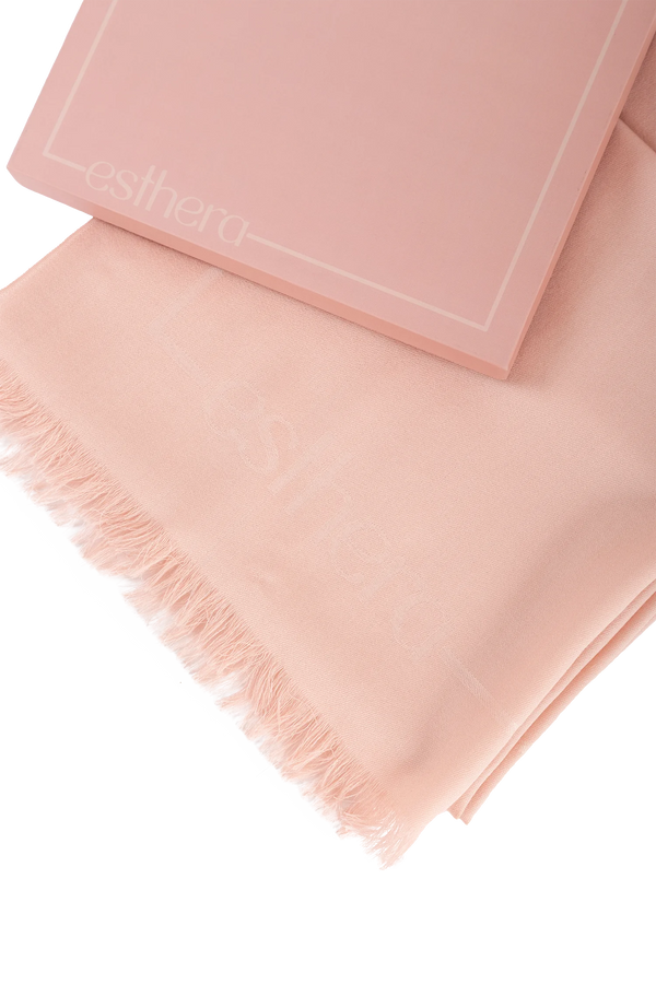 WOOL SCARF Light Pink Esthera US