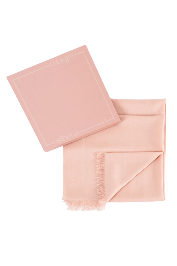 WOOL SCARF Light Pink Esthera US